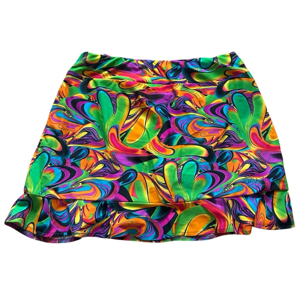 Tzu Tzu Active Skort | Multicolor Psychedelic Print | Size M